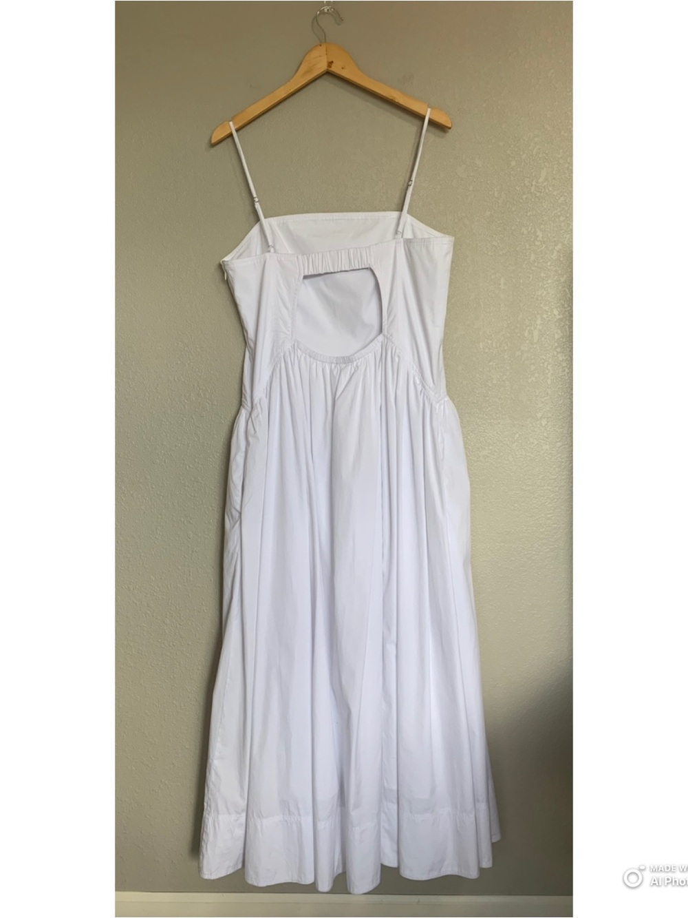 Madewell White Poplin Seamed Maxi Dress Size 14 NWT White Cotton Summer Dress - Picture 8 of 17